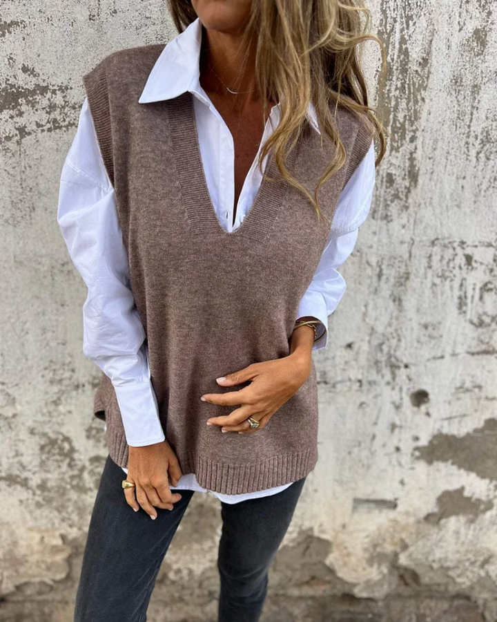 Hetty | V-Neck Knit Vest