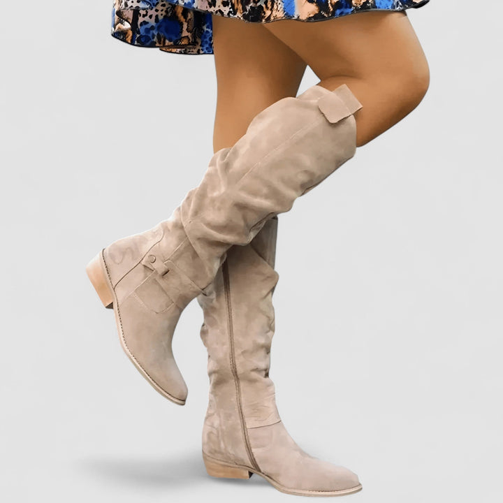 Adeliza™ | Slouch Knee-High Riding Boots