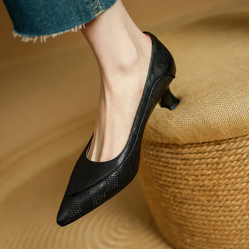 Belle Genuine Leather Heels
