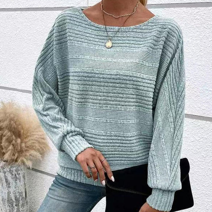 Marnie | Striped Batwing Knit Top
