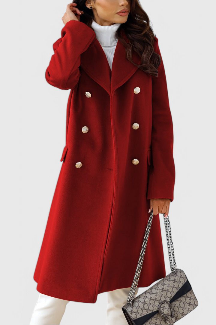 Fitted Double-Breasted Wool Coat by Yara