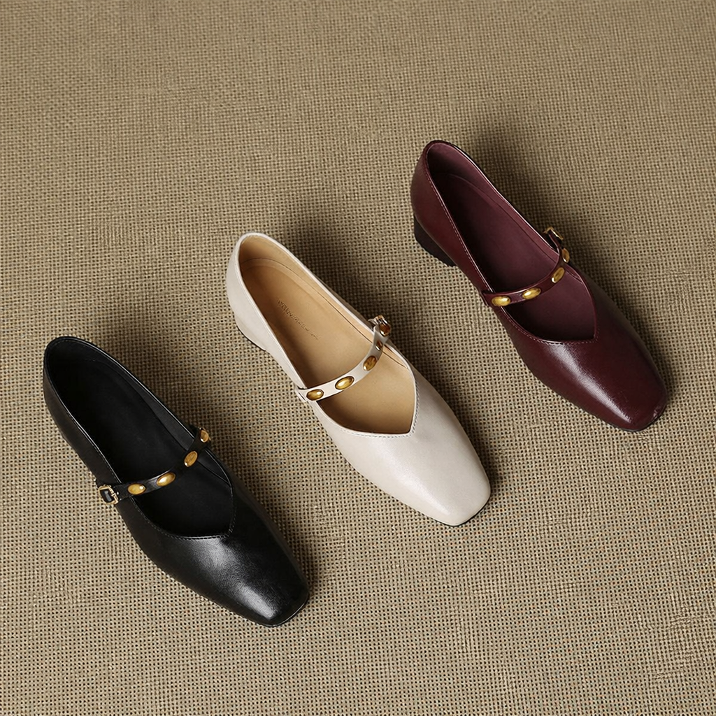 Clemmie | Buckle Mary Jane Flats
