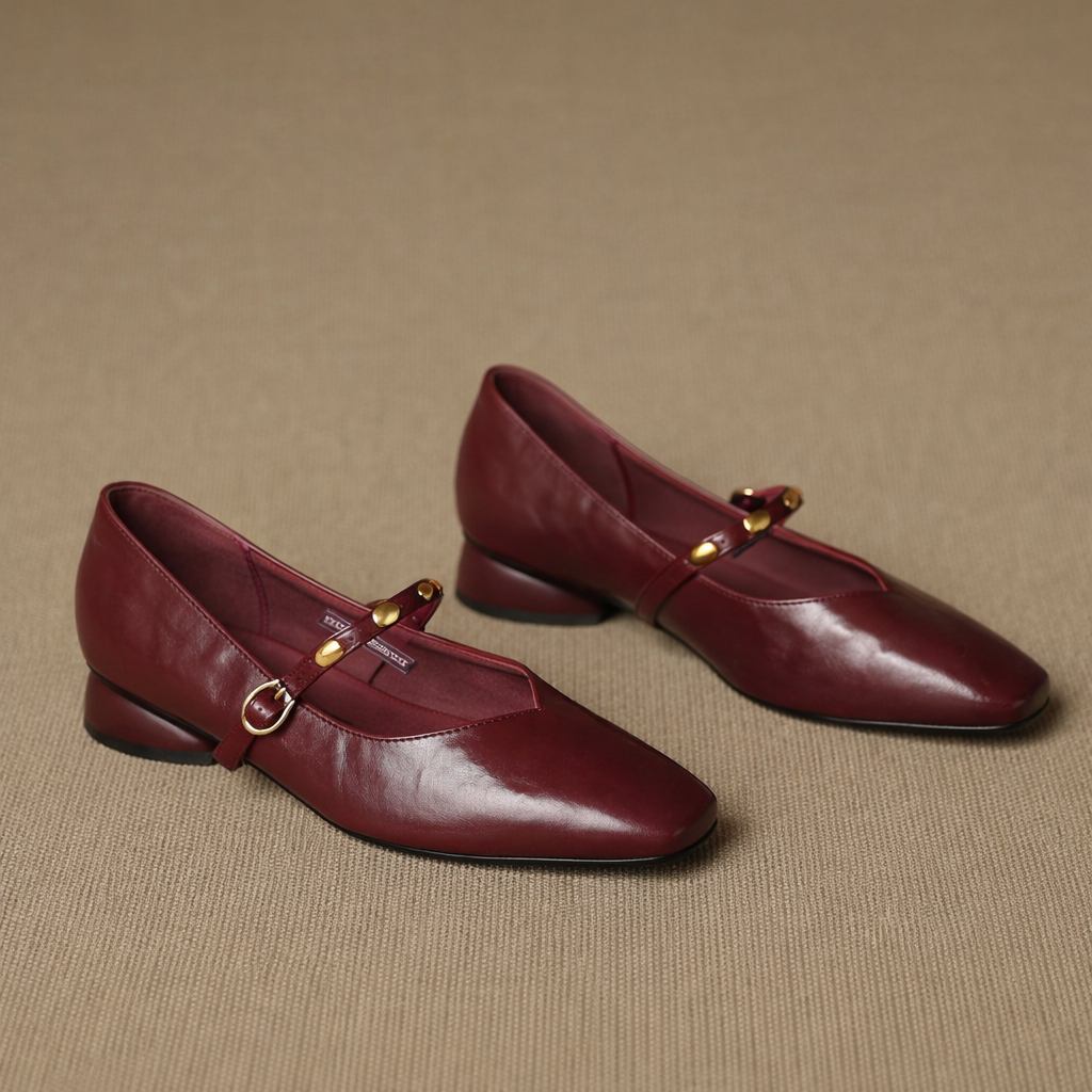 Clemmie | Buckle Mary Jane Flats