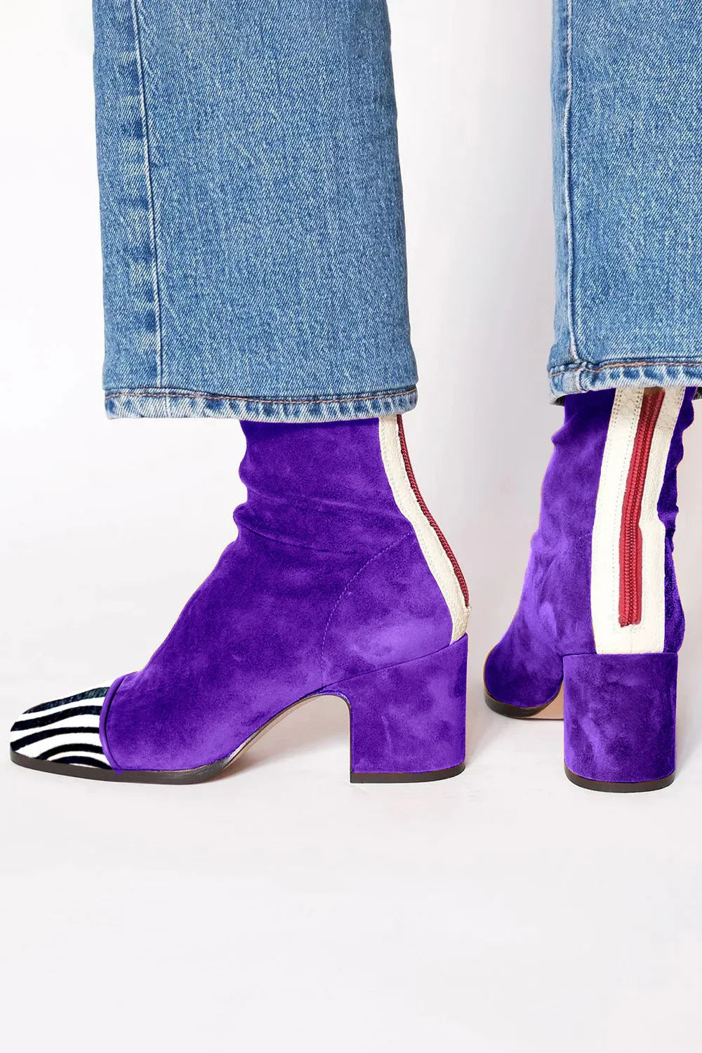 Emmeline | Zebra Print Ankle Boots