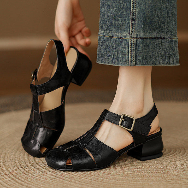 Esme | Woven Block-Heel Sandals