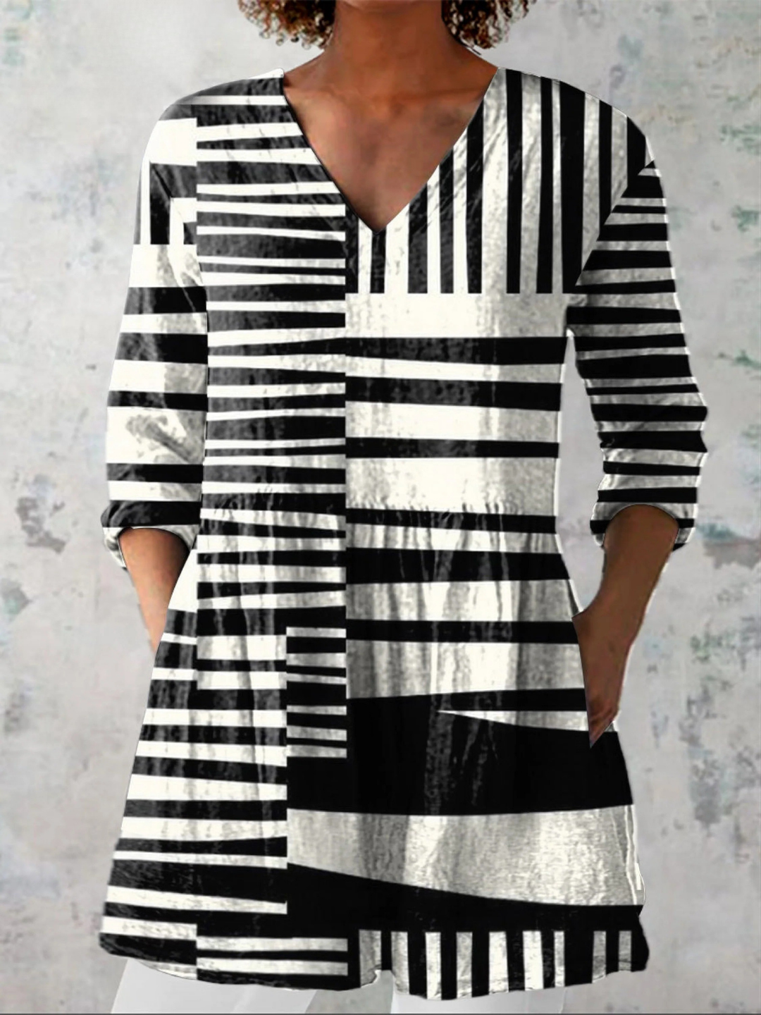 Sophia | Long Blouse with V-Neck