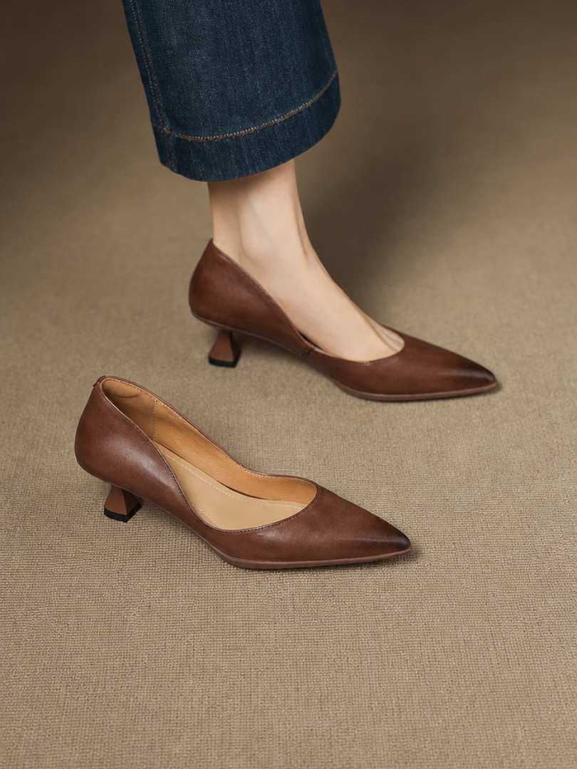 Elyia Genuine Leather Heels
