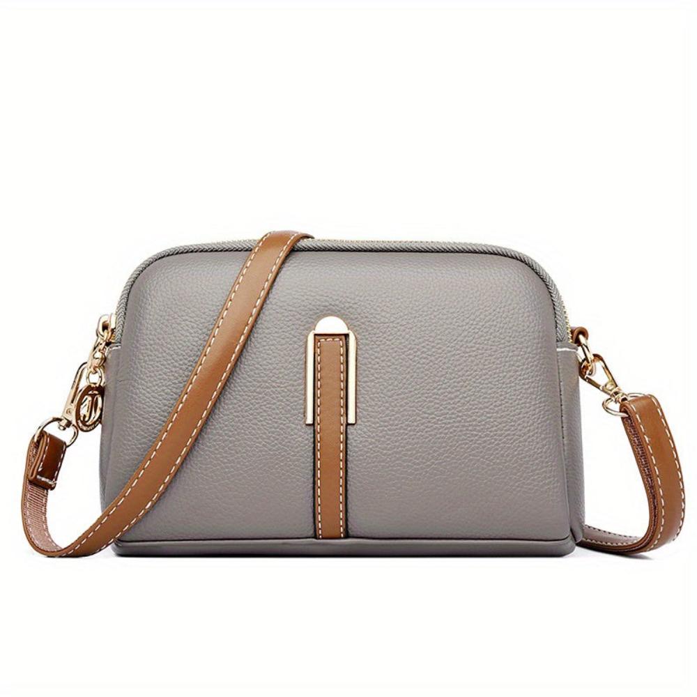 Litchi-Embossed Mila Crossbody Bag