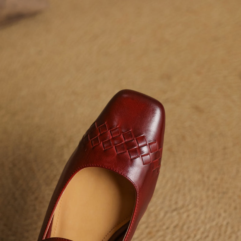 Rosemary | Square-Toe Mary Jane Flats
