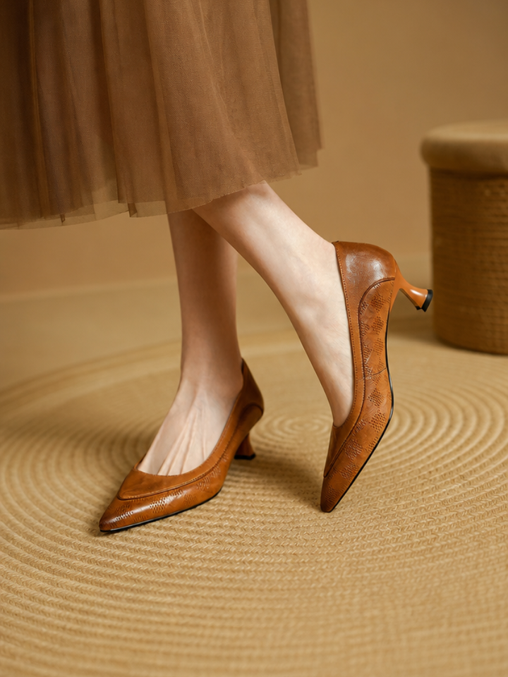 Belle Genuine Leather Heels