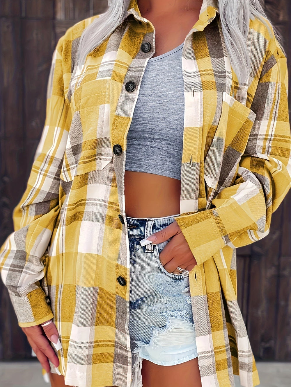 Magda™ | Casual Everyday Oversized Plaid Shirt