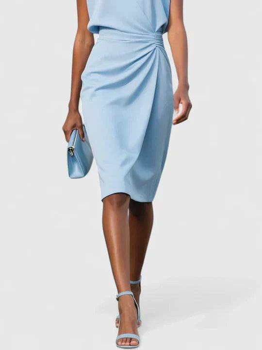 Liliana™ | Keyhole Ruched Midi Dress
