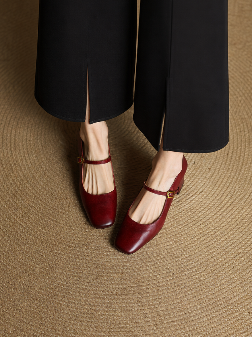 Lenara Genuine Leather Heels