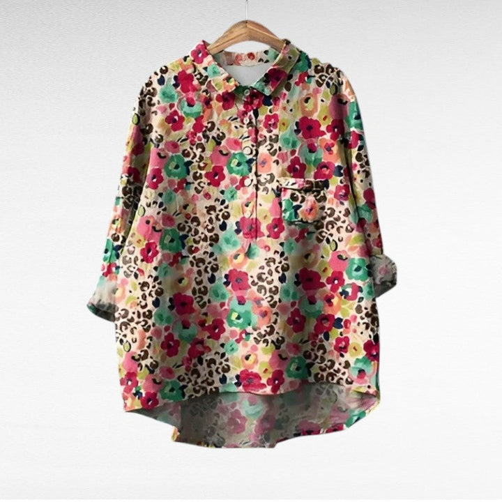 Noémie | Elegant Linen Summer Blouse