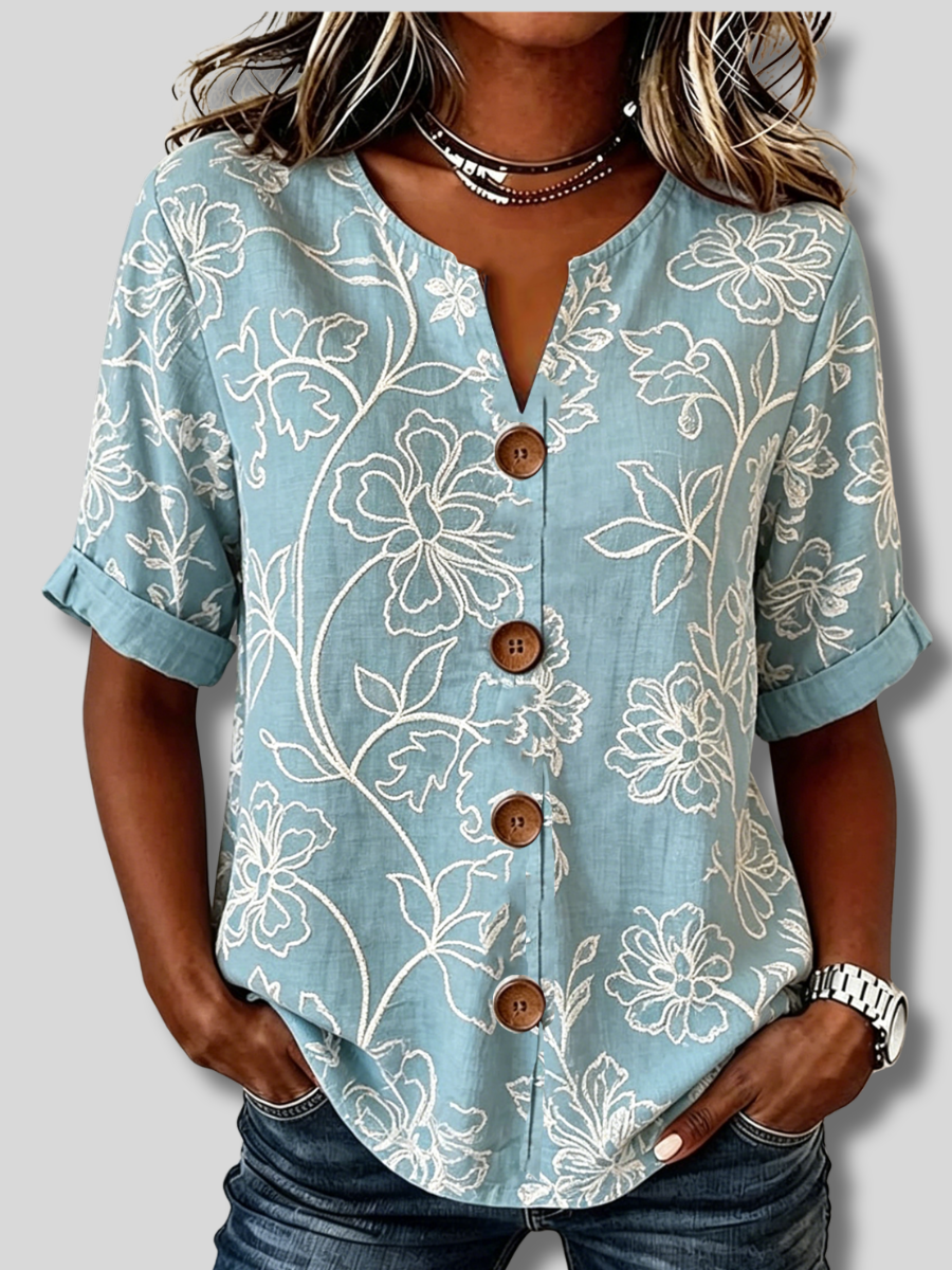 Maribella™ | Casual Everyday Embroidered Blouse
