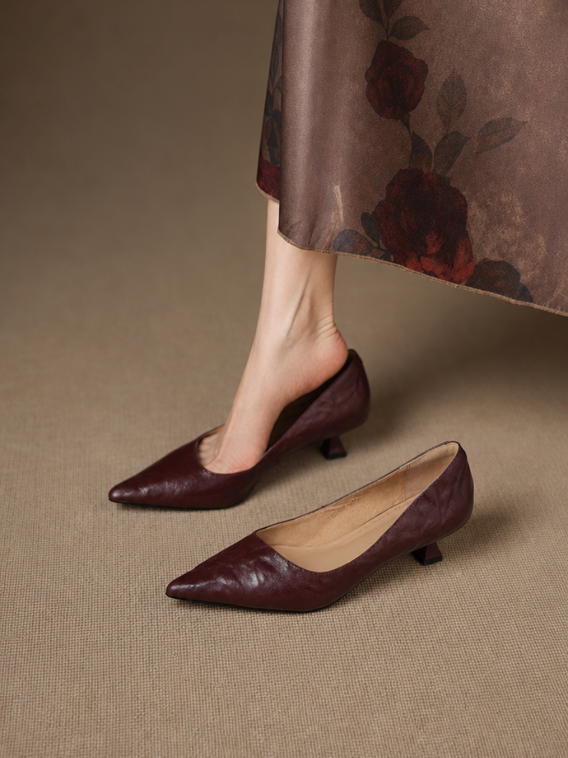 Elar Genuine Leather Heels