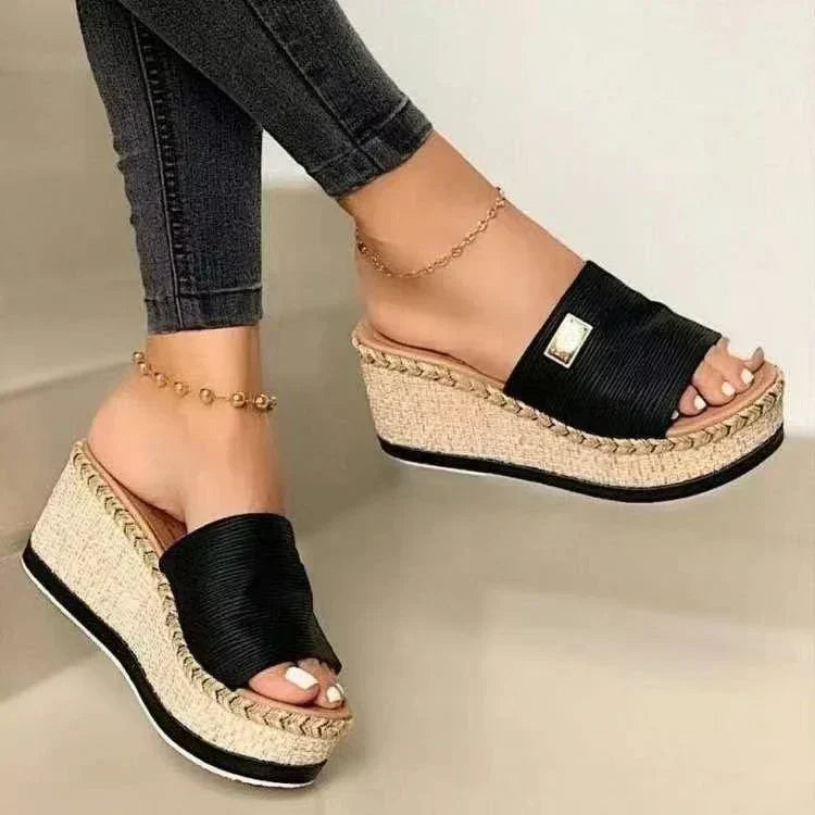 Trendy Platform Wedge Sandals For Women With Comfort Sole