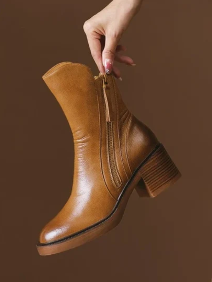 Selene™ | Elegant Side Zip Ankle Boots