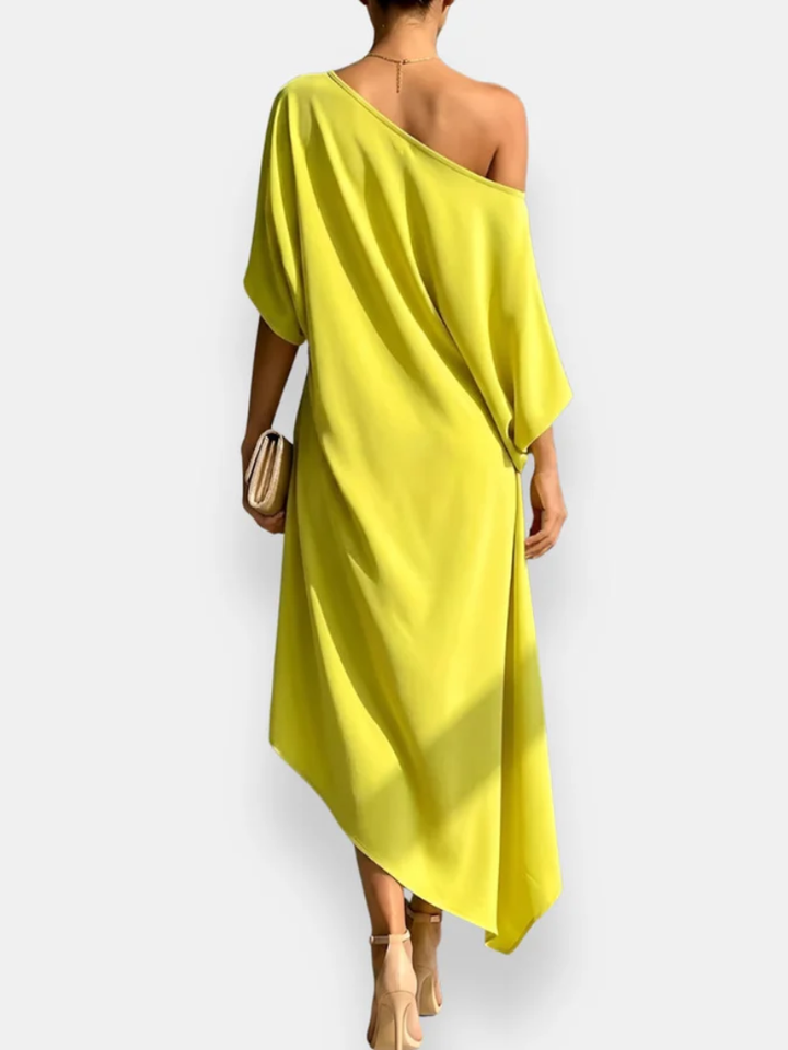 Milena™ | Asymmetrical draped dress