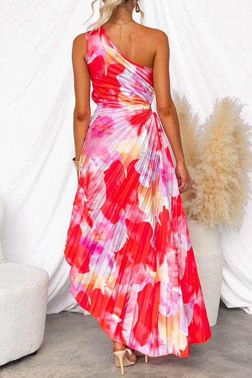 Yanira | Pleated Dress with One Shoulder