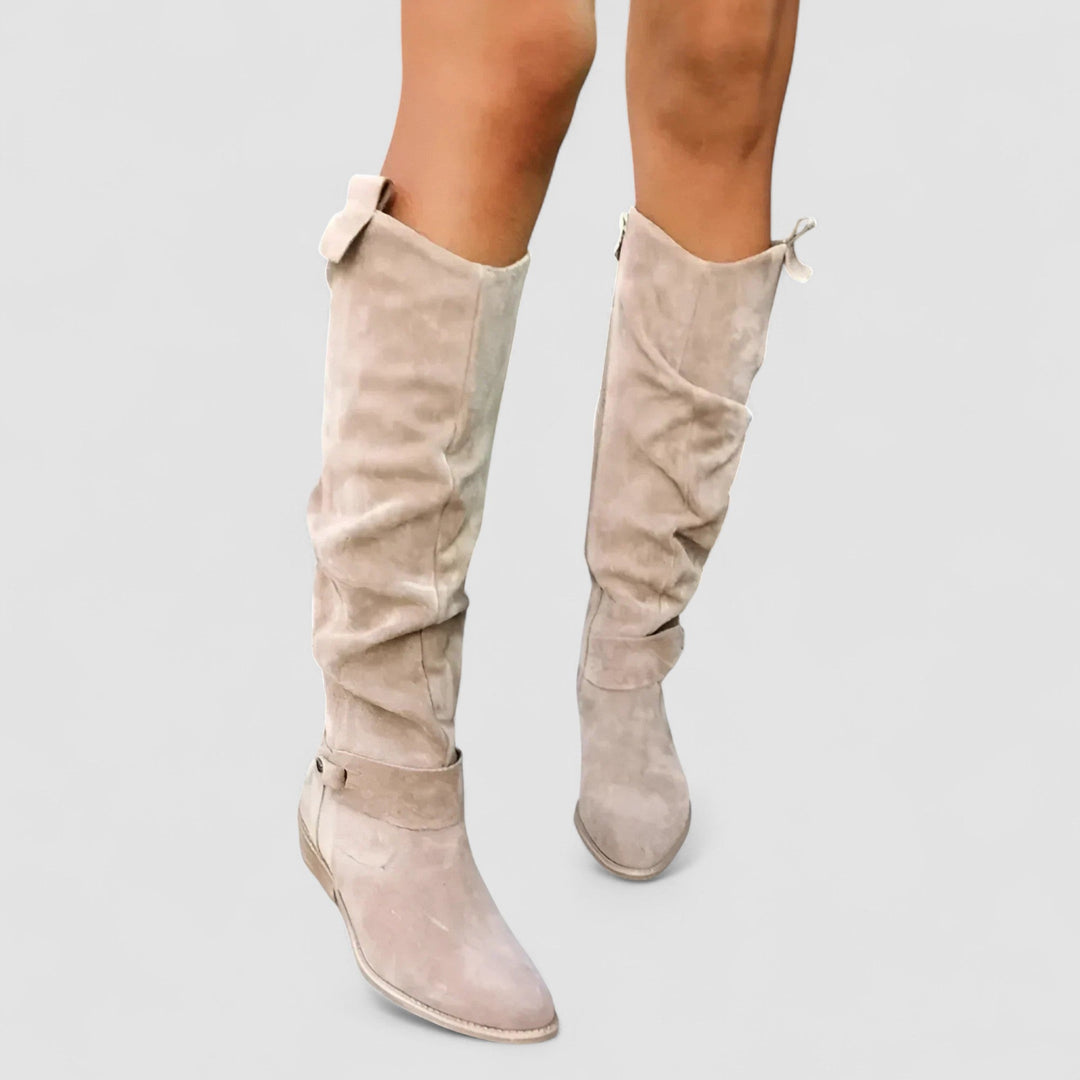 Adeliza™ | Slouch Knee-High Riding Boots