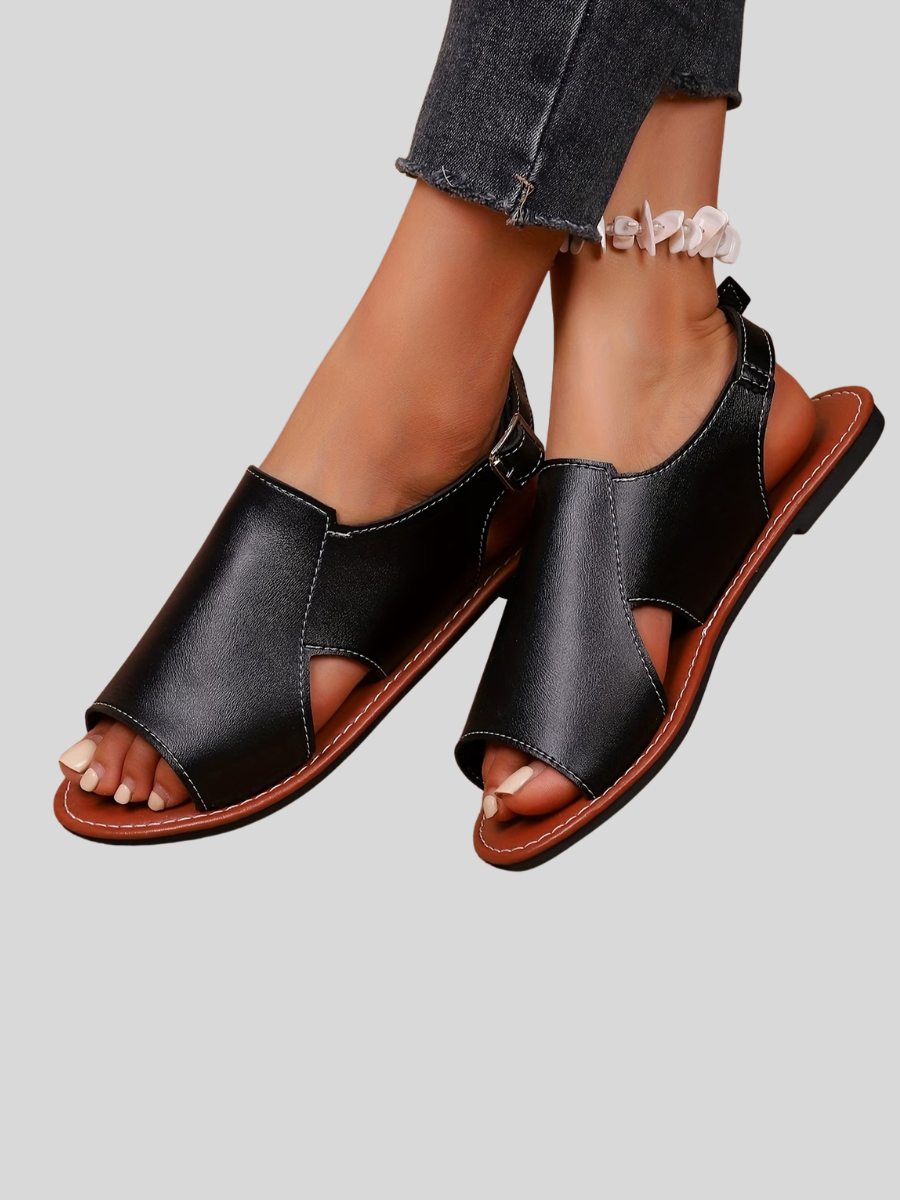 Betsy™ | Classic Summer Slingback Leather Sandals