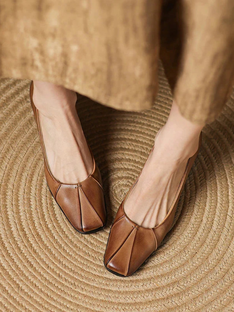 Amber Genuine Leather Heels