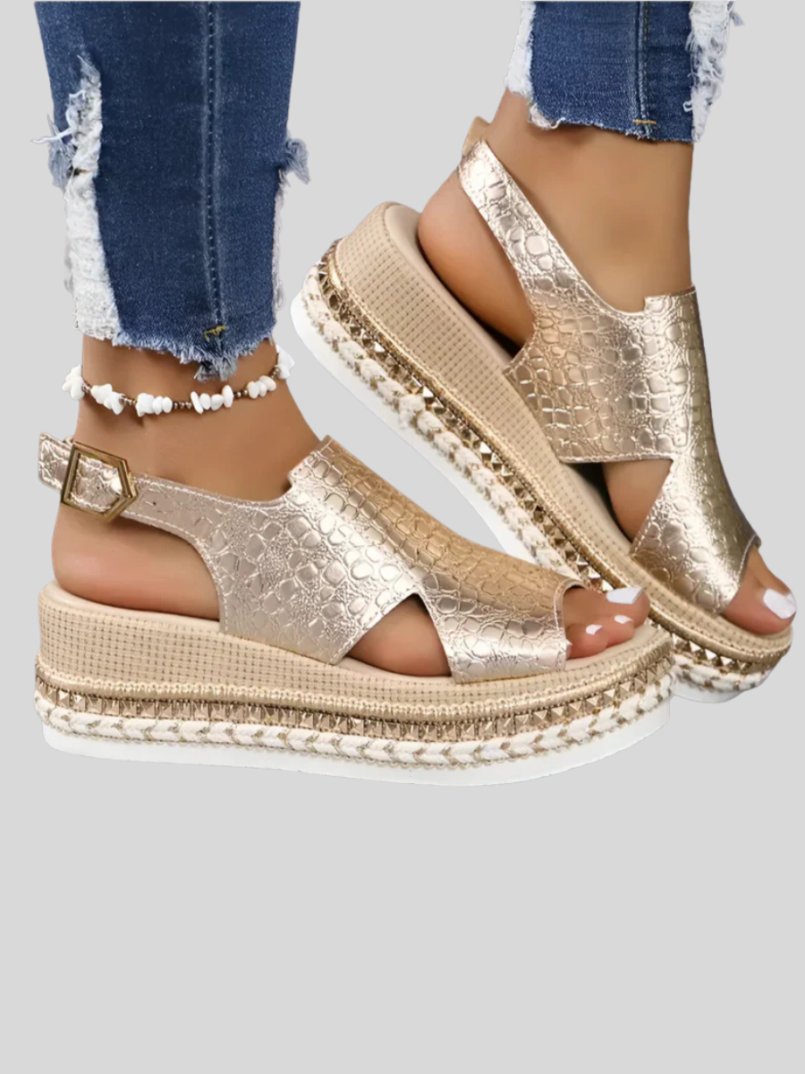 Fiorina™ | Stylish Summer Platform Leather Sandals