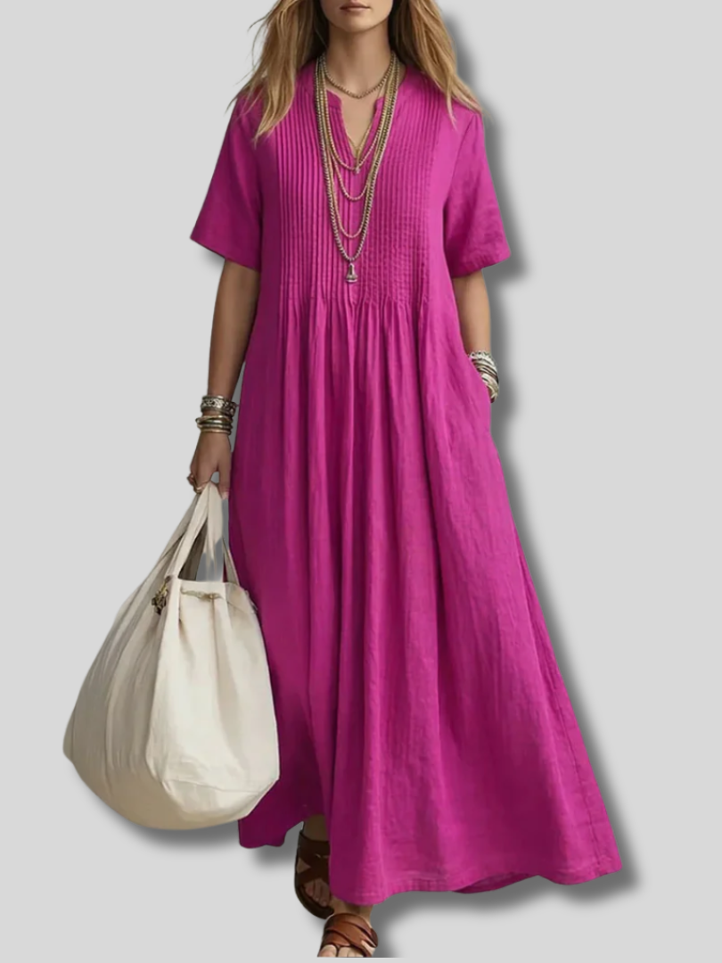 Livia | Pintuck Maxi Dress