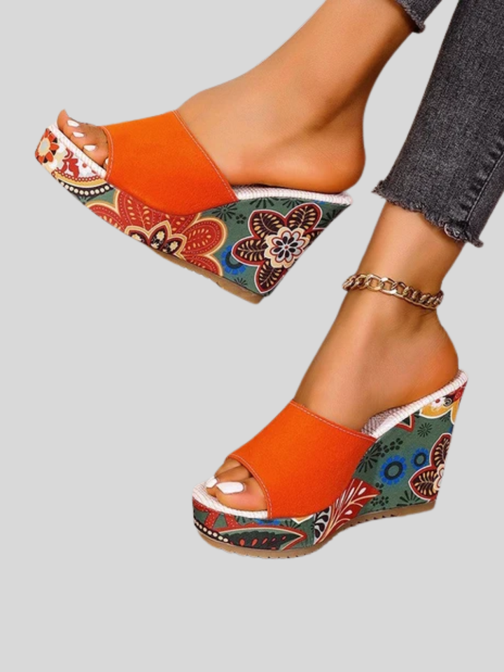 Addie™ | Stylish Bohemian Printed Wedge Sandals