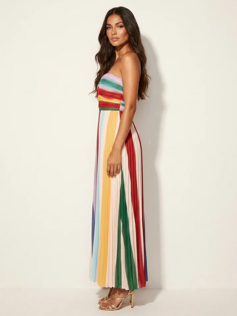 Juliana™ | Pleated Sleeveless Maxi Dress