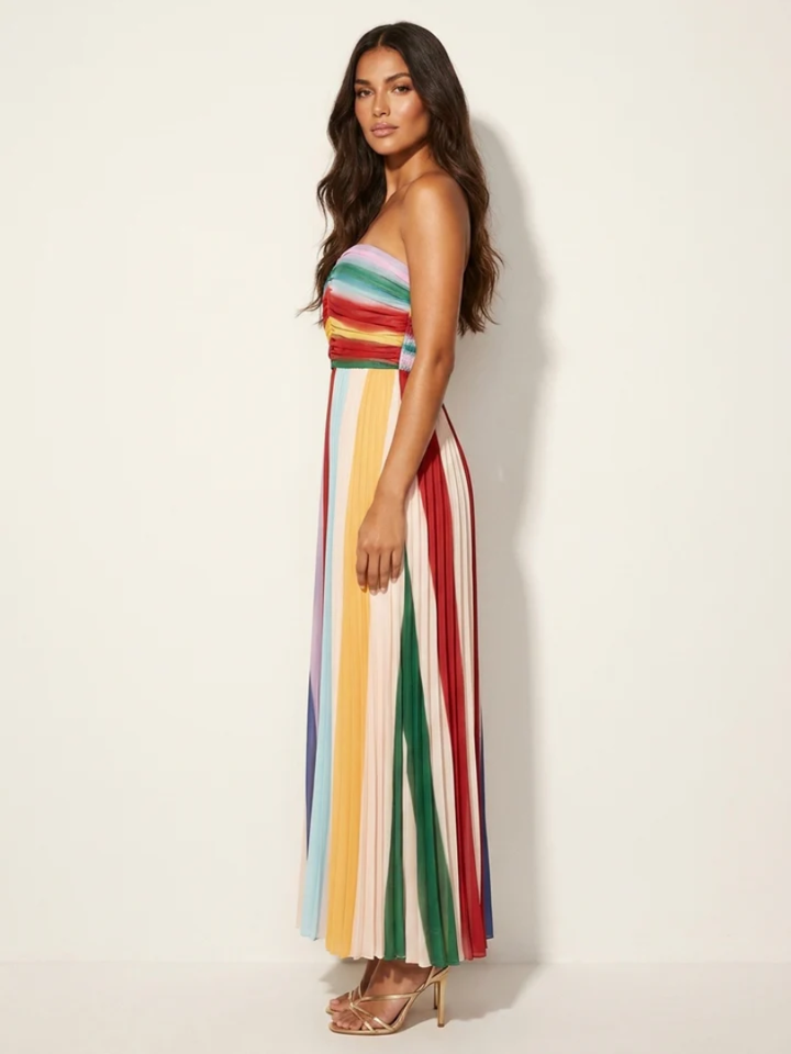 Juliana™ | Pleated Sleeveless Maxi Dress