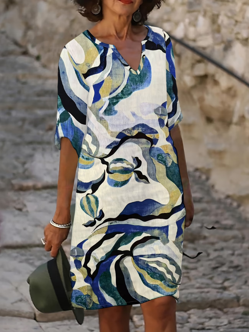Elaria™ | Comfortable Casual V Neck Dress