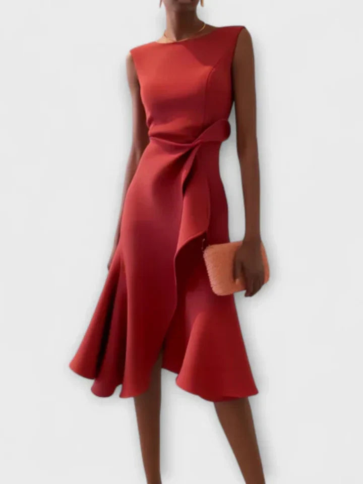 Celestina™ | Draped Waist Midi Dress