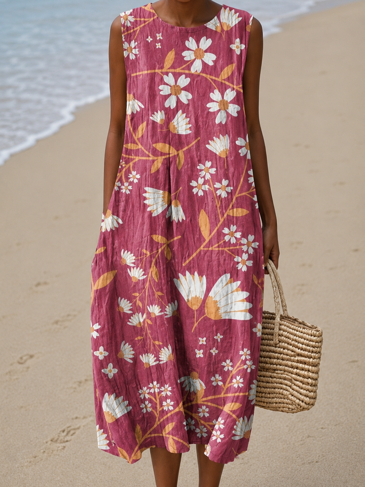 Thomasina | Blossom Sleeveless Midi Dress