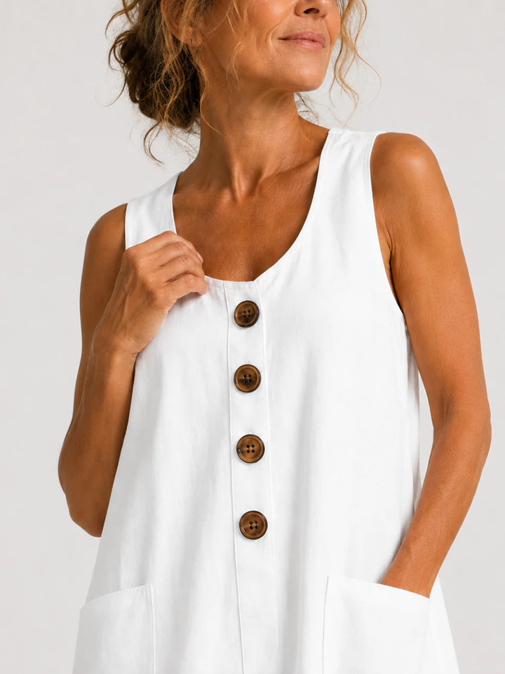 Maud™ | Cotton and linen dress