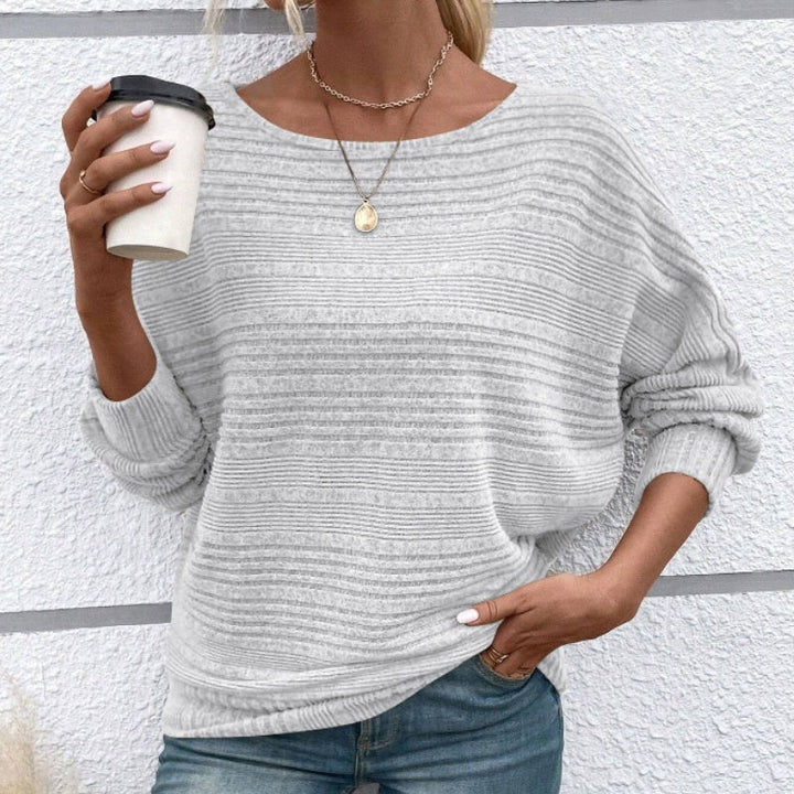 Marnie | Striped Batwing Knit Top