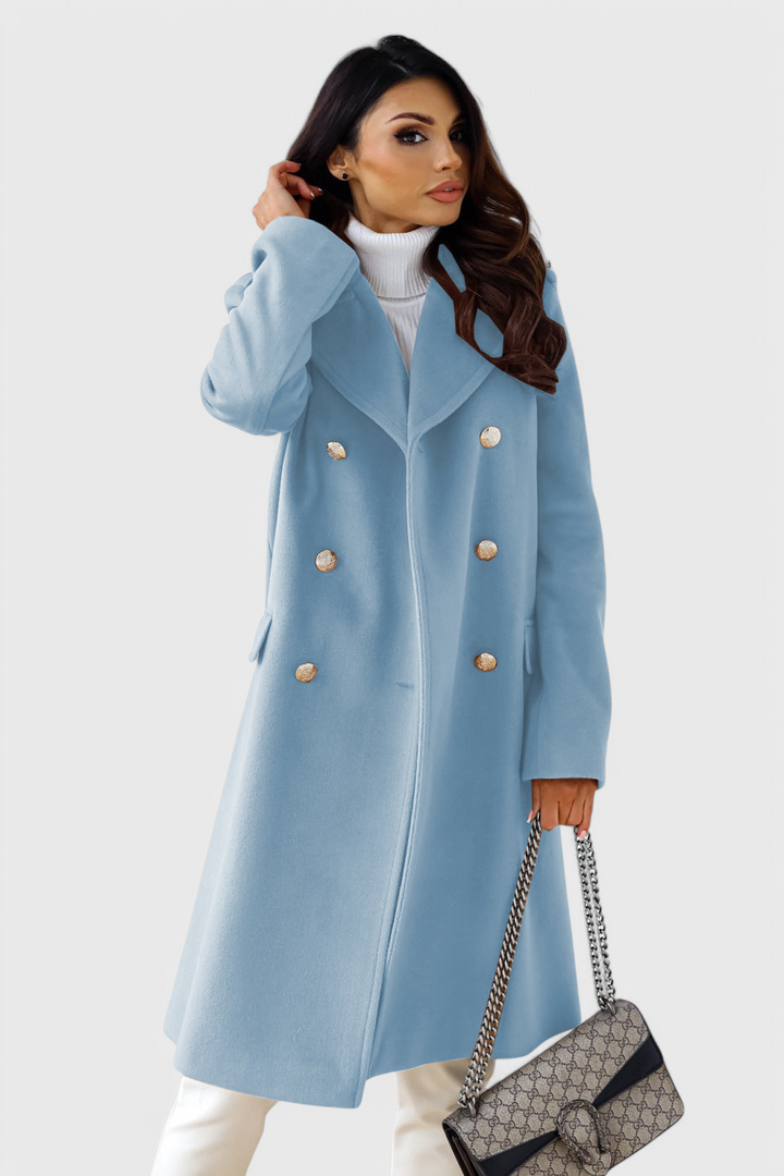 Fitted Double-Breasted Wool Coat by Yara