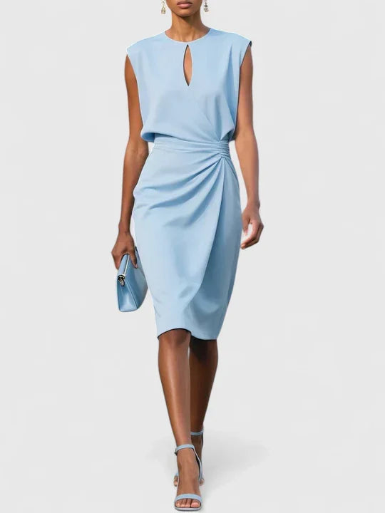 Liliana™ | Keyhole Ruched Midi Dress