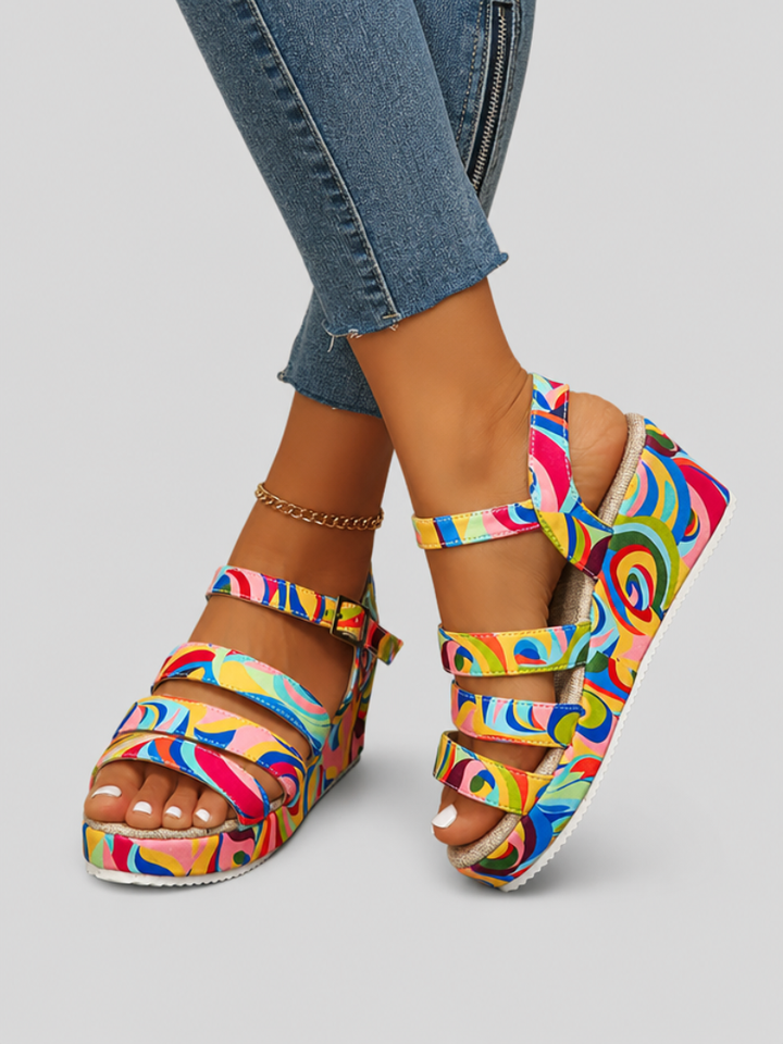 Kiara - Platform Ankle Strap Sandals With Elevated Comfort