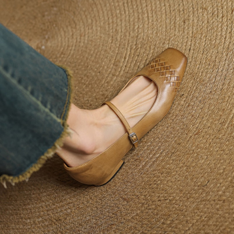 Rosemary | Square-Toe Mary Jane Flats