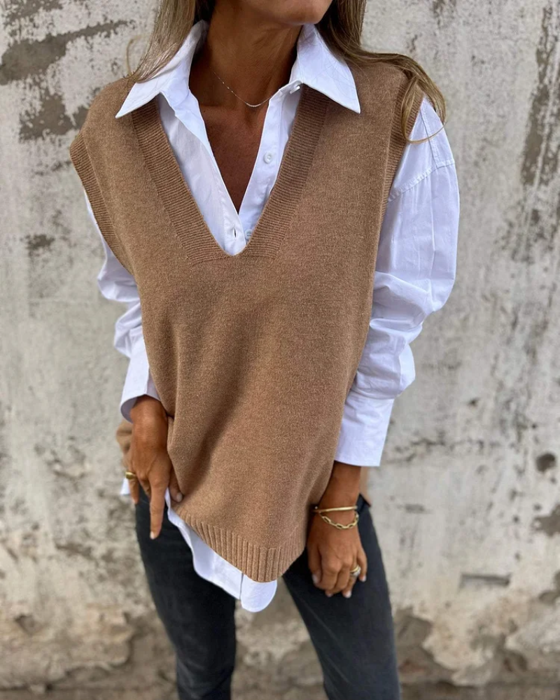 Hetty | V-Neck Knit Vest