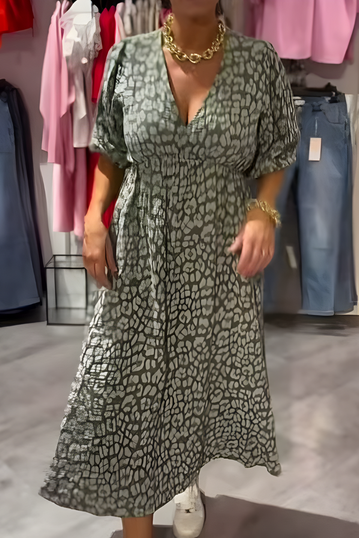 Fiora™ | Boho V-Neck Maxi Dress