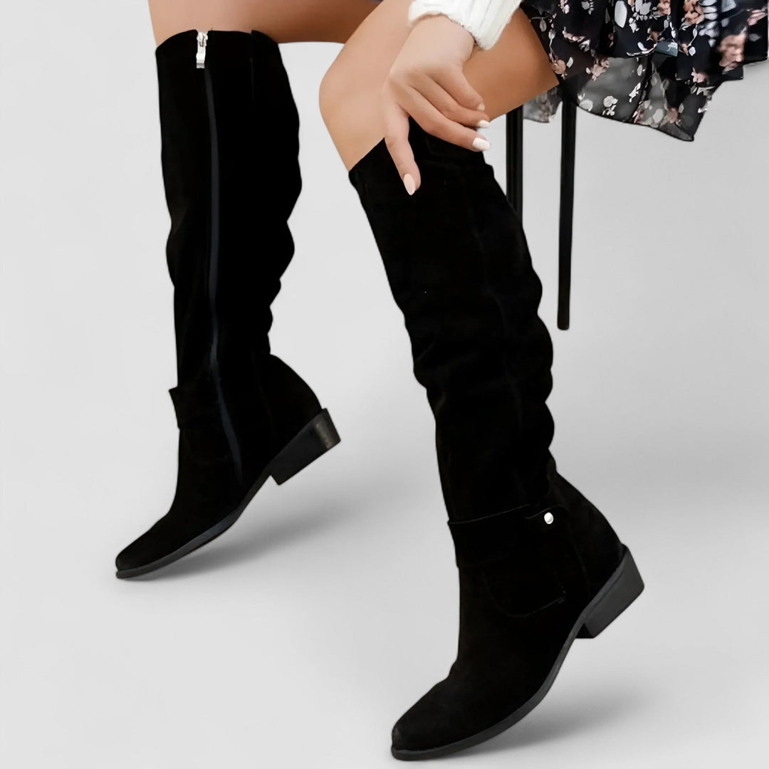 Adeliza™ | Slouch Knee-High Riding Boots