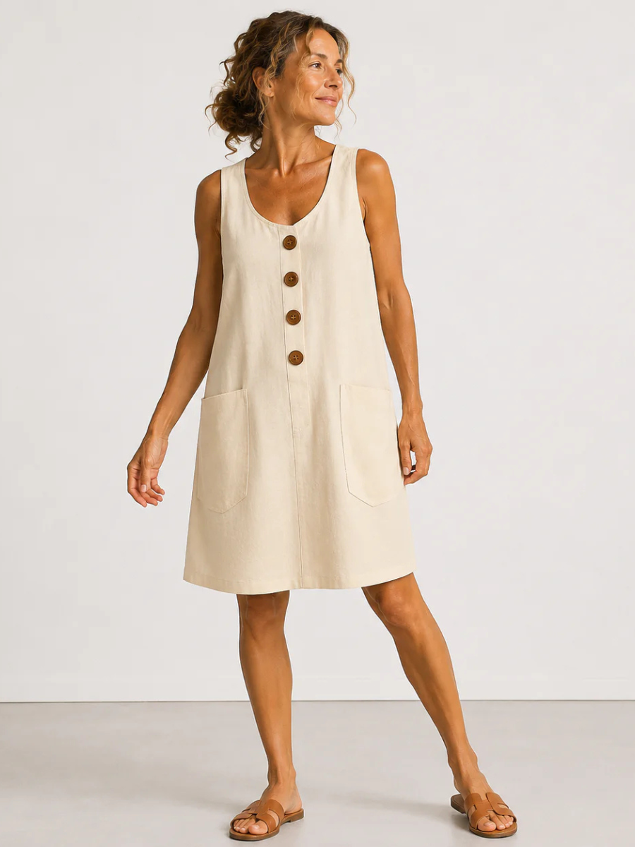 Maud™ | Cotton and linen dress