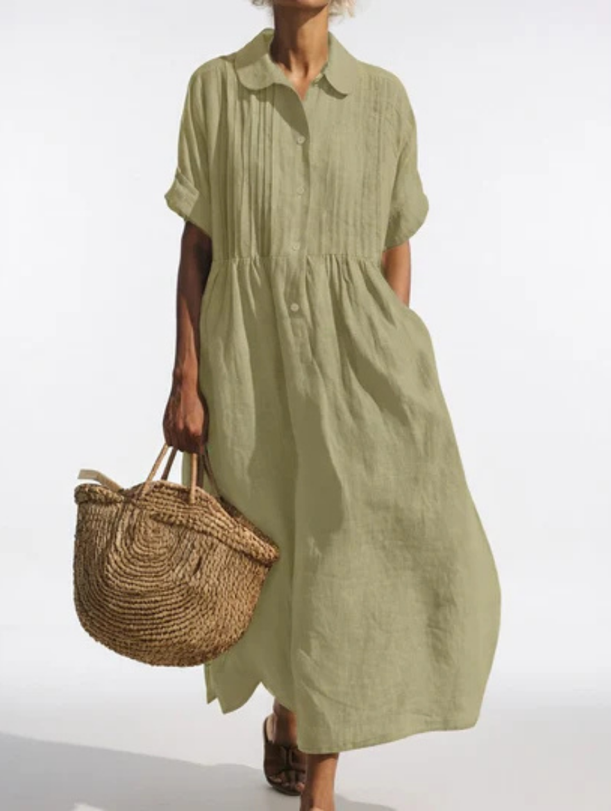 Lysandra™ | Summer Flowy Shirt Dress