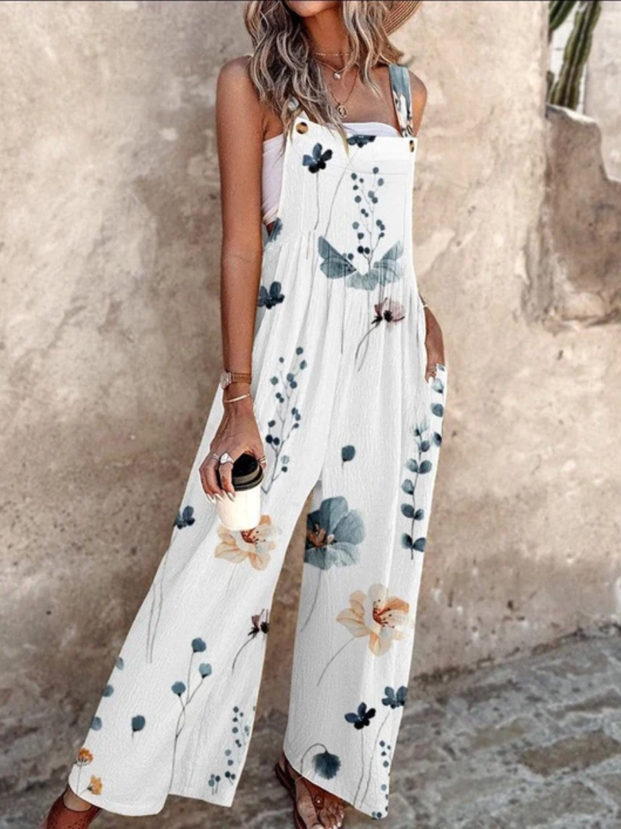 Angel™ | Relaxed Floral Print Wide Leg Jumpsuit