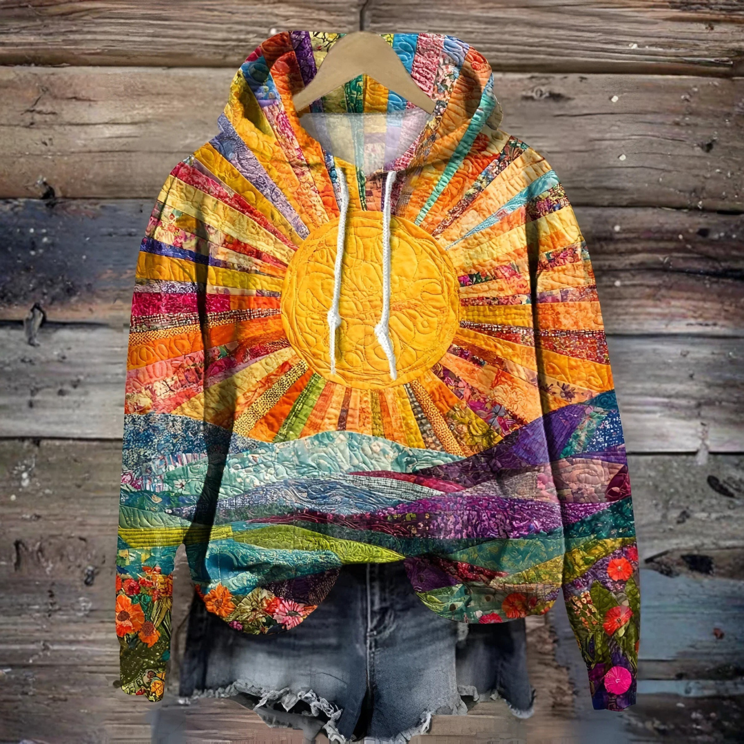 Katie | Sunburst Patchwork Hoodie