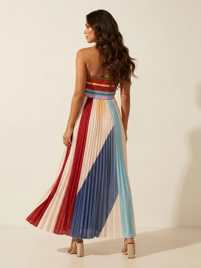 Juliana™ | Pleated Sleeveless Maxi Dress