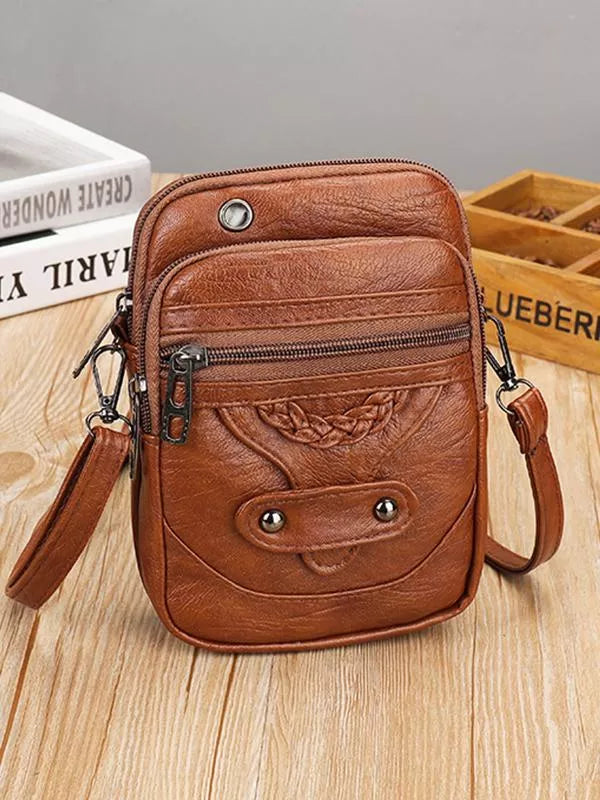 Vellana Vintage Charm | Leather Crossbody Bag